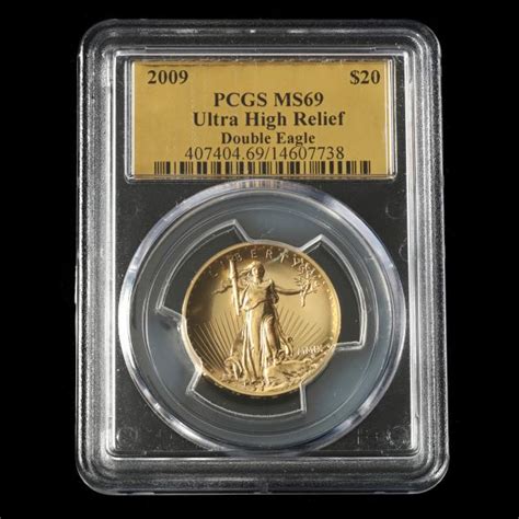 2009 Saint Gaudens 20 Gold Double Eagle Ultra High Relief Pcgs Ms69