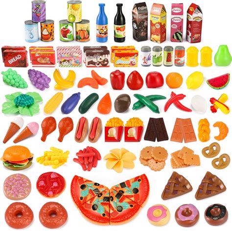 Kitchen Toy Uneede Play Food Set Kids 139pcs Pretend Toddler Kid Large