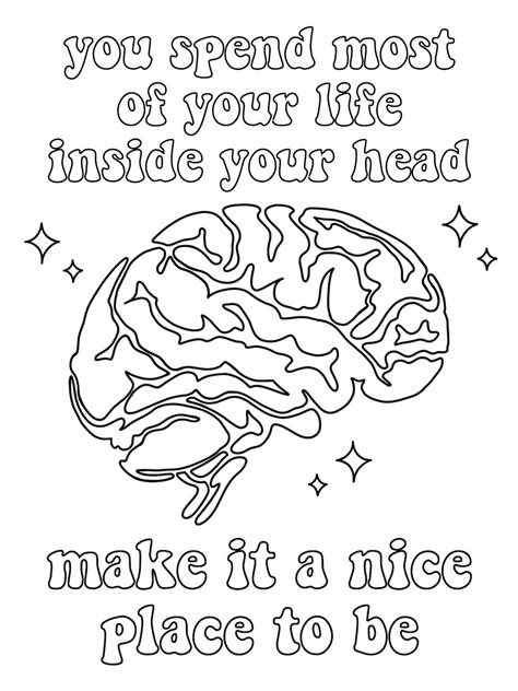 Mental Health Coloring Pages Digital Coloring Pages Etsy