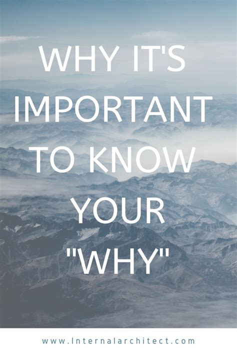 Why Its Important To Know Your Why Internal Architect