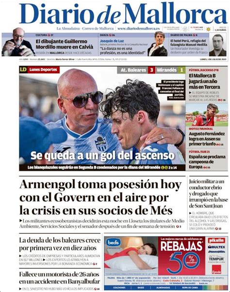 Periódico Diario De Mallorca España Periódicos De España Edición De