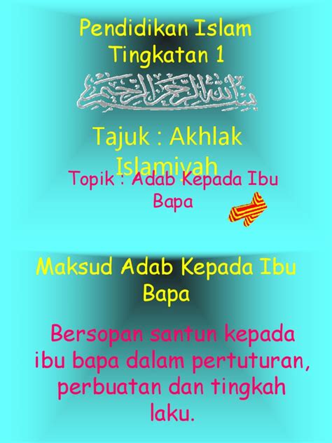 Kurang upaya ini khasnya dalam adab berbakti kepada kedua ibu bapa. adab kepada ibu bapa.ppt