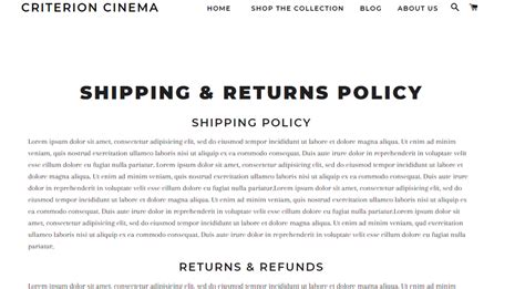 Shipping Policy Template Shopify