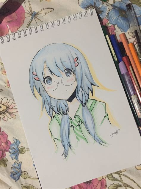 Anime Drawing Using Color Pencil Bestpencildrawing