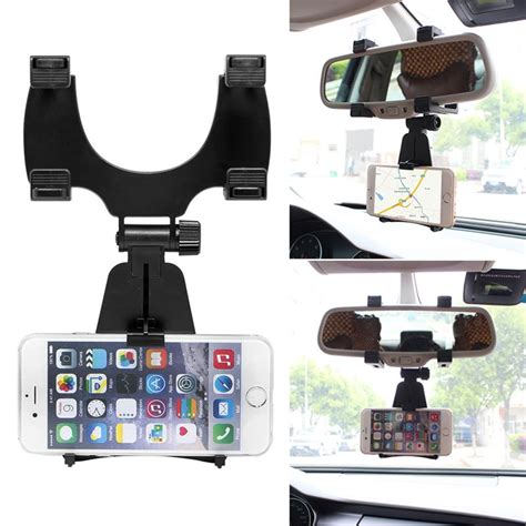 Universal Auto Car Rearview Mirror Mount Stand Holder Cradle For Cell
