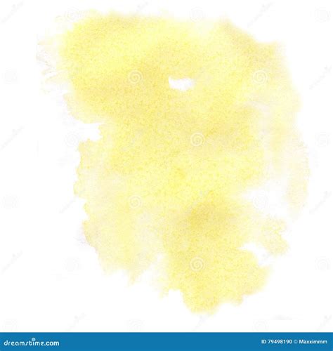 Abstract Watercolor Splash Yellow Watercolor Drop Isolated Blot For