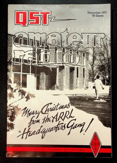 VINTAGE QST MAGAZINE December Merry Christmas Cover ARRL Amateur HAM Radio PicClick