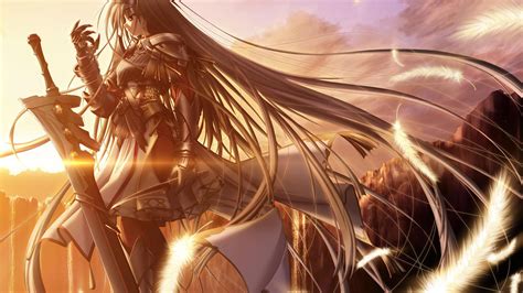 Anime Girl Warrior Wallpaper Hd A1 Wallpaperz For You