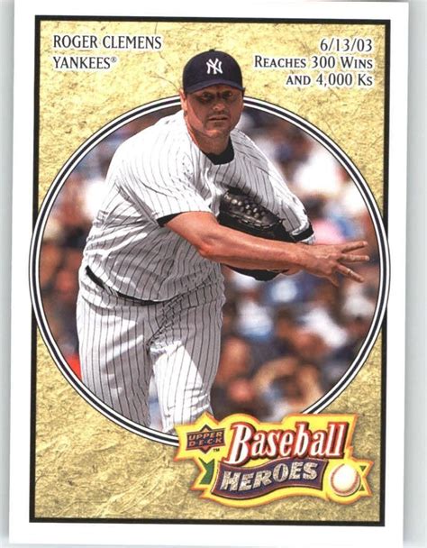 2008 Upper Deck Heroes 123 Roger Clemens New York Yankees Baseball