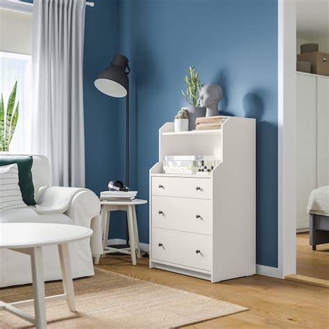 Holzkorb und brennholzkorb online bestellen! HAUGA Kommode mit 3 Schubl und Regal, weiß, 70x116 cm ...