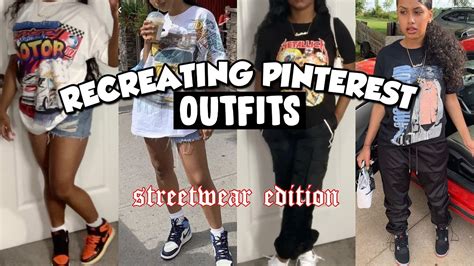 Recreating Pinterest Outfits Streetwear Edition Youtube
