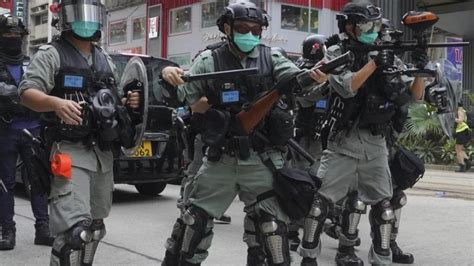 Hongkong Krise Proteste Gegen Sicherheitsgesetz Polizei Setzt