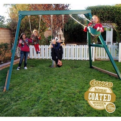 Congo Swing Central 3 Position Swing Set 812006015359 Yardkid