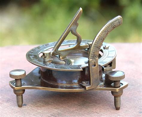 vintage antique style brass sundial compass maritime nautical etsy