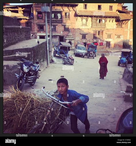 Life In Bhaktapur Nepal Stock Photo Alamy