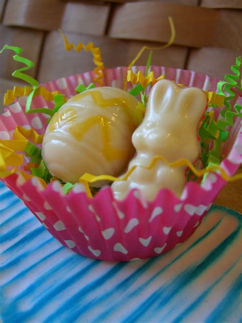 White Chocolate Bunny And Egg From The Illuminated Oven Food Chocolate Bunny White Chocolate