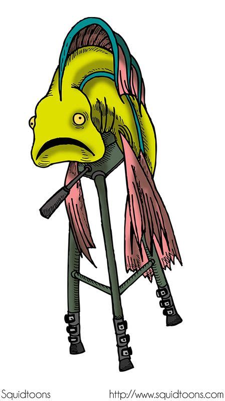 Tripod Fish Illustration Art Character