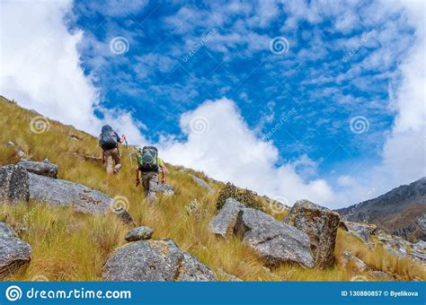 Landscape Of Santa Cruz Trek Cordillera Blanca Peru Editorial