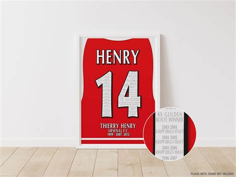 Thierry Henry Arsenal Career A3 Poster Print Etsy Uk