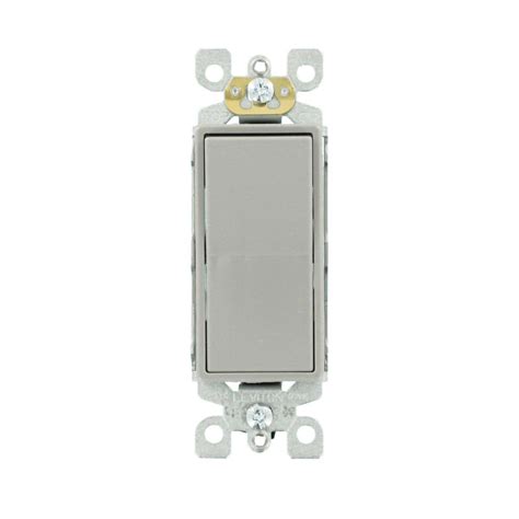 Leviton Decora 15 Amp Single Pole Ac Quiet Switch Gray R67 05601 2gs
