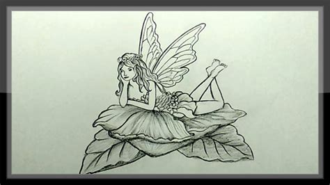 Easy Pencil Fairy Drawing