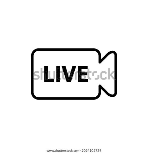 Live Stream Icon Vector Live Button Stock Vector Royalty Free