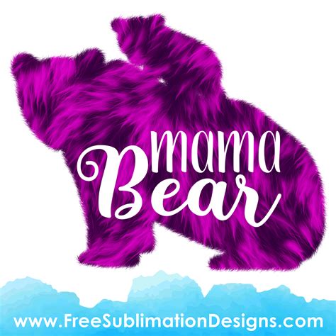 Free Sublimation Print Mama Bear Fur Texture Png Sublimation File