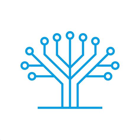 Circuit Tree Tech Logo Template Design Innovative Digital Technology