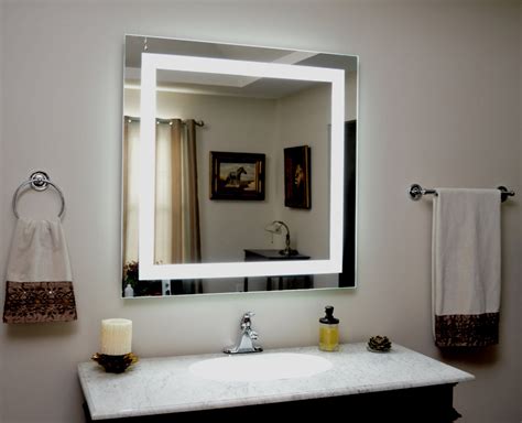 Front Lighted Led Bathroom Vanity Mirror 44 Mirror Wall Bathroom