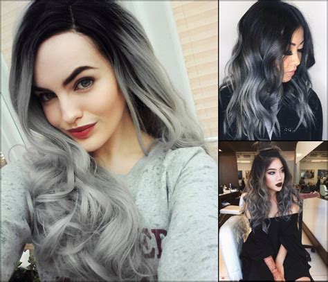 When rubbing the hair roots, hair is best not to pull out stretch, but should fluffy type of kneading. Magnifying Ombre Grey Hair Colors | Pretty-Hairstyles.com