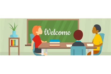 Welcome School Banner Flat Style Graphic By Anatolir56 · Creative Fabrica