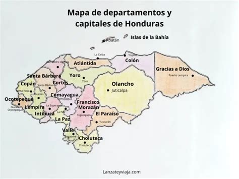 Lista De Departamentos Y Capitales De Honduras Apr Ndetelas Todas