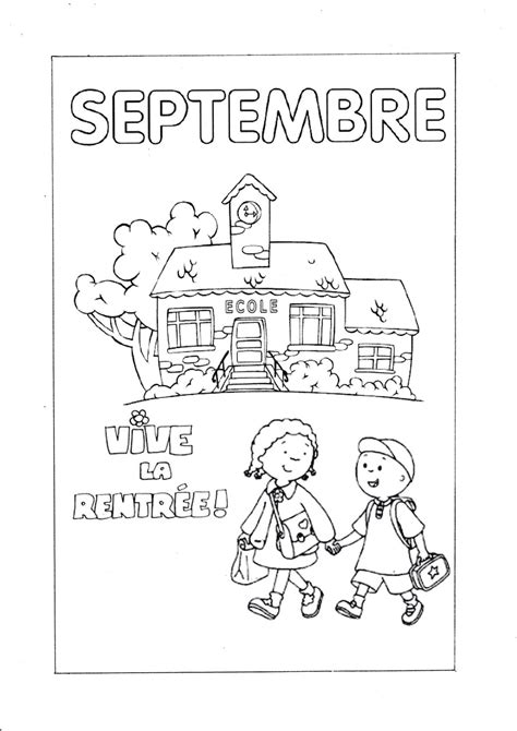 Coloriage Du Mois De Septembre  La Classe De Wjl encequiconcerne Mois