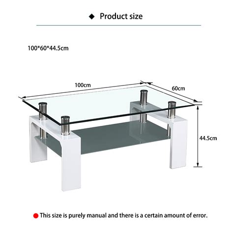 As an extra bonus, the glass surface is super easy to. Rectangle Coffee Table Tempered Glass Top with Lower Shelf ...