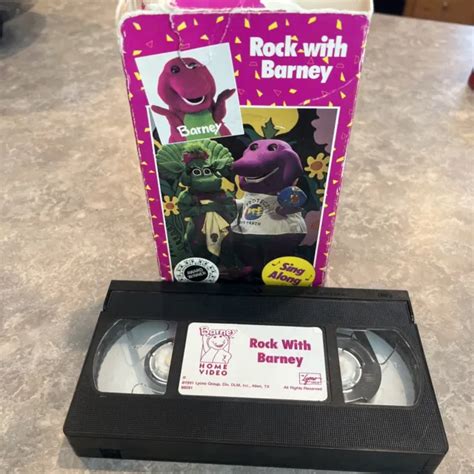 BARNEY FRIENDS Rock With Barney VHS Video Tape Sing Along VTG Lyons Group EUR