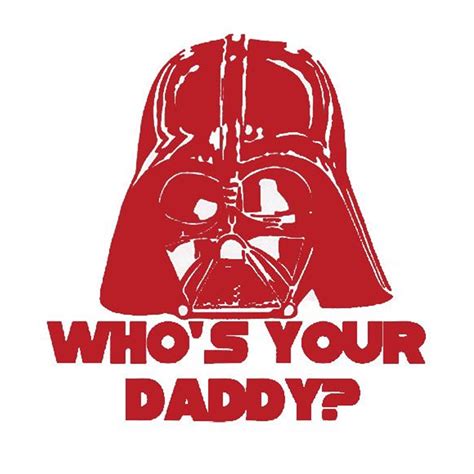 Vader Whos Your Daddy Sticker Red