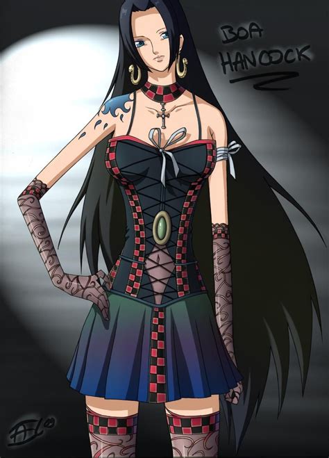 Boa Hancock Going Gothic D By Kaendd On Deviantart One Piece Anime Girl One Piece Drawing