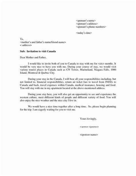 20 Invitation Letter To Visit Canada Sample