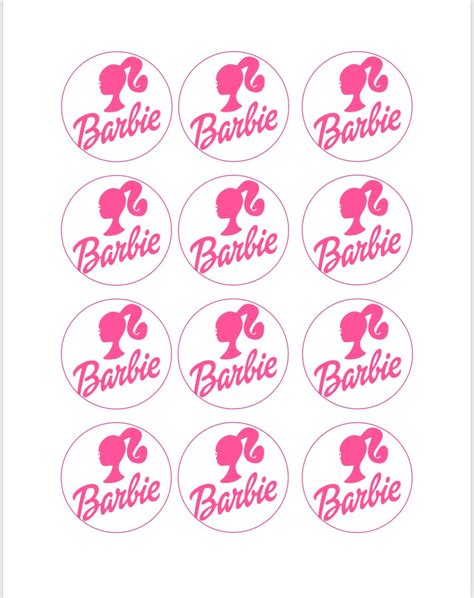 Barbie Cupcake Toppers EDIBLE IMAGE Shipped To You Etsy