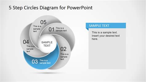 5 Step Circles Diagram For PowerPoint SlideModel