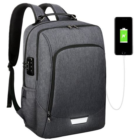 Travel Laptop Backpack Water Resistant Anti Theft Bag With Usb Charging