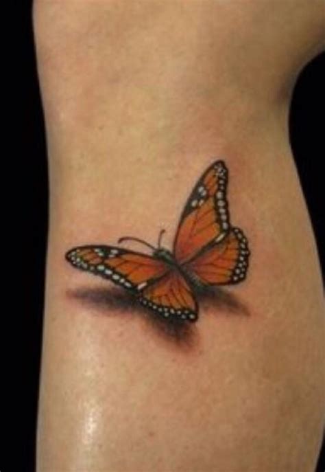 Monarch Butterfly Tattoo Shadow Tattoo 3d Butterfly Tattoo