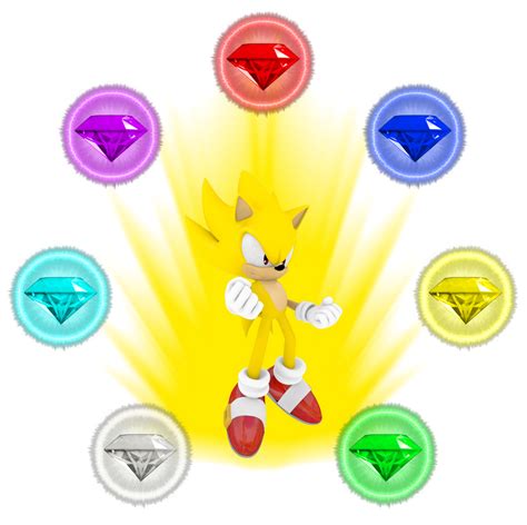 Super Sonic With Chaos Emeralds By Banjo2015 On Deviantart