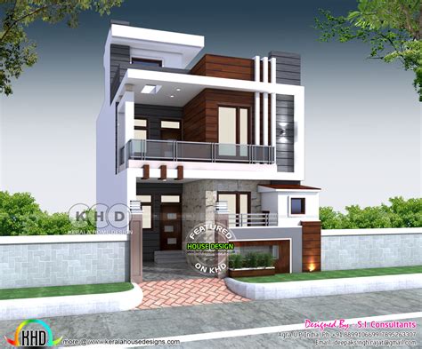 23x 55 House Plan With 3 Bedrooms Kerala Home Design And Floor