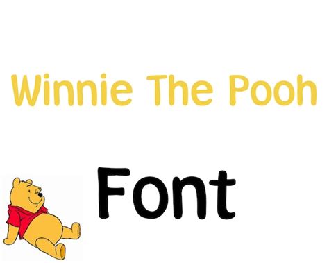 Winnie The Pooh Font Alphabet Svg Winnie The Pooh Letters Etsy
