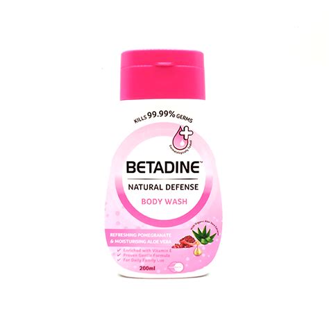 Betadine moisturizing calendula intimate wash 50ml. Betadine Natural Defense Body Wash Refreshing Pomegranate ...