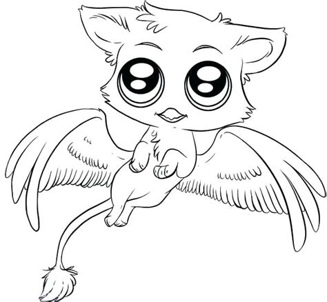 Cute Anime Animals Coloring Pages At