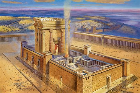 Jerusalem Temple Painting Light Of The Second Jerusalem Temple