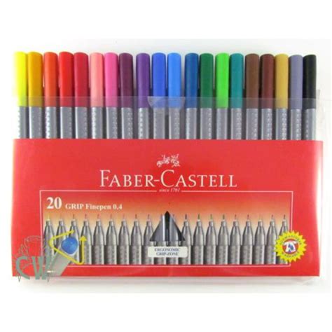 Faber Castell Grip Finepen Wallet Of 20 For Sale Online Ebay
