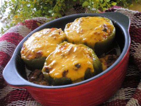 Cheesy Stuffed Bell Peppers Recipe Genius Kitchen